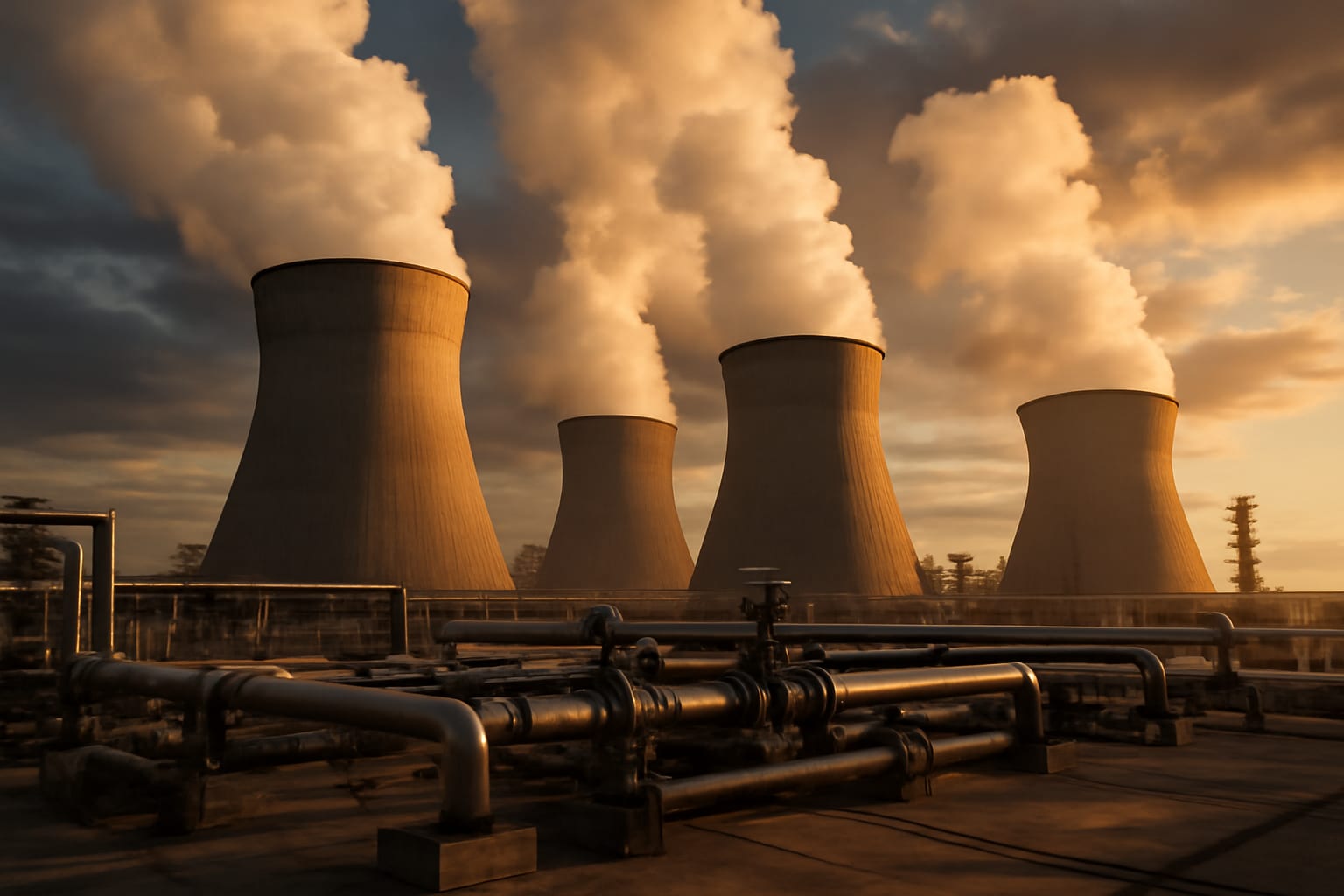 Power plant cooling towers